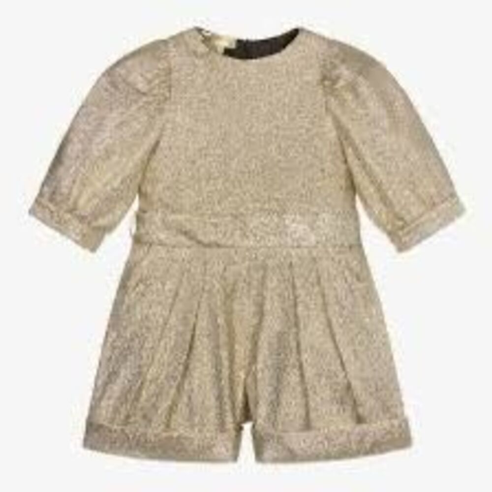 Nwt Stella Mccartney Gold Glittery Jumpsuit Size 10 (Girls)